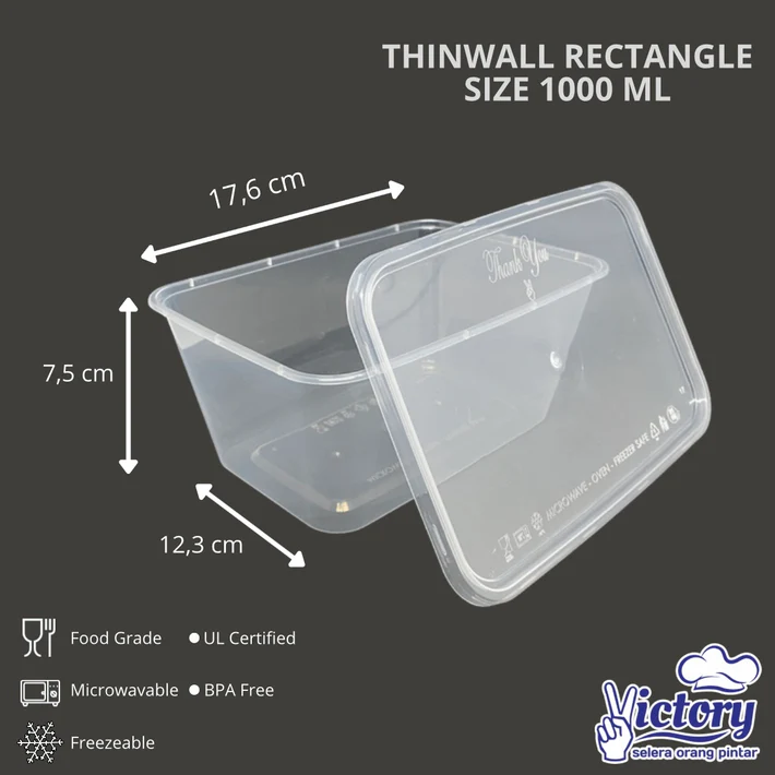 VICTORY Thinwall Rectangle 1000ml