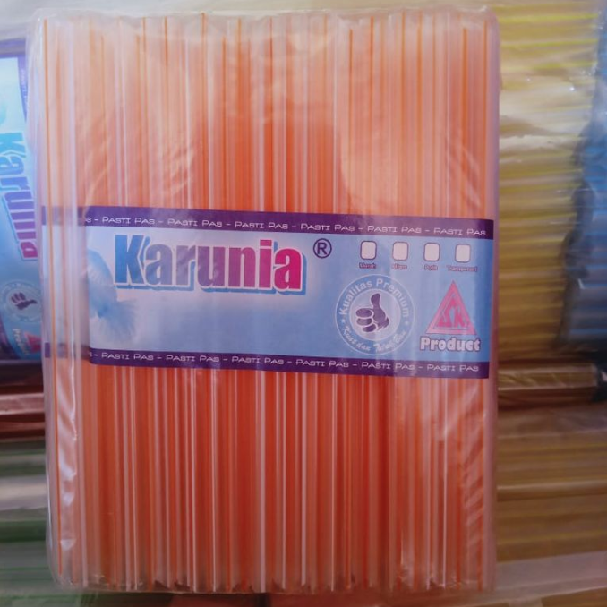 KARUNIA Sedotan Bubble Bening 618 Salur Pak(1.7ons)