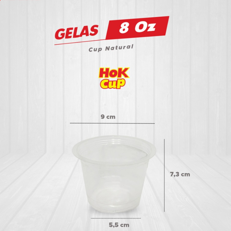 HOK PP Cup 8oz 240ml 4gr Natural