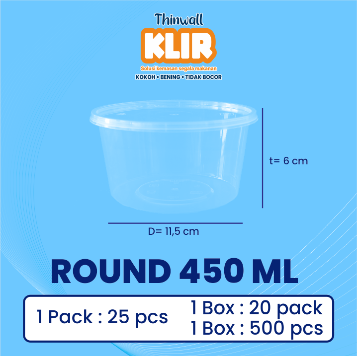 KLIR Thinwall Mangkuk 450ml