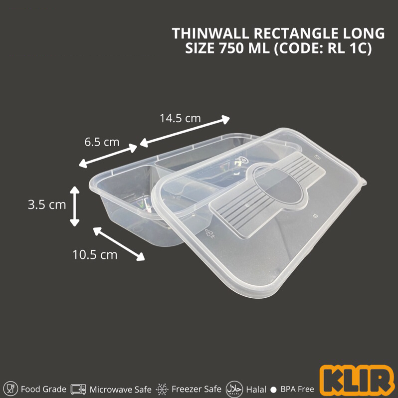 KLIR Thinwall RL 1C Rectangle Long