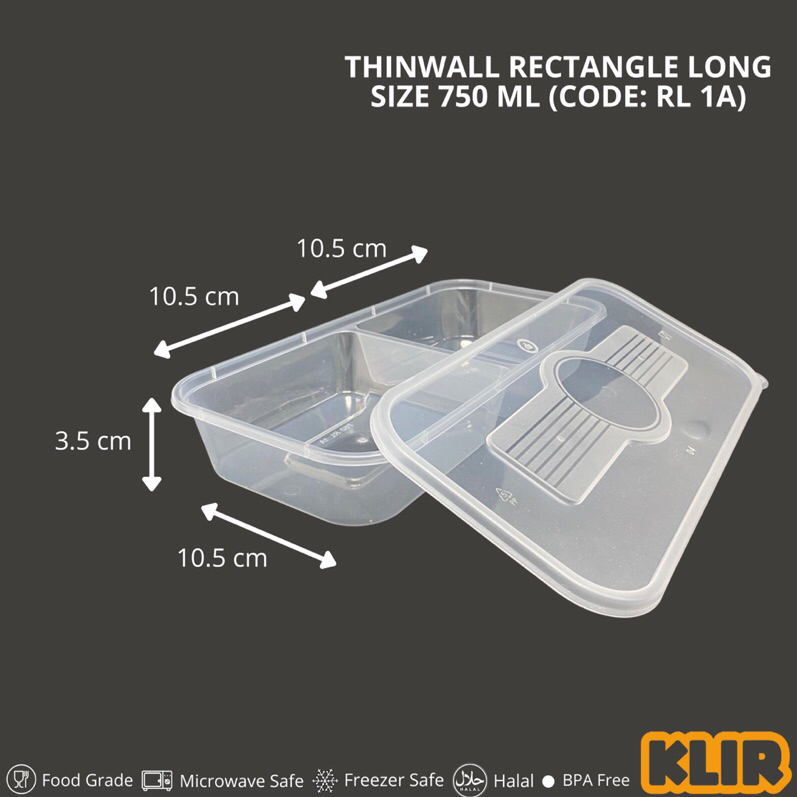 KLIR Thinwall RL 1A Rectangle Long