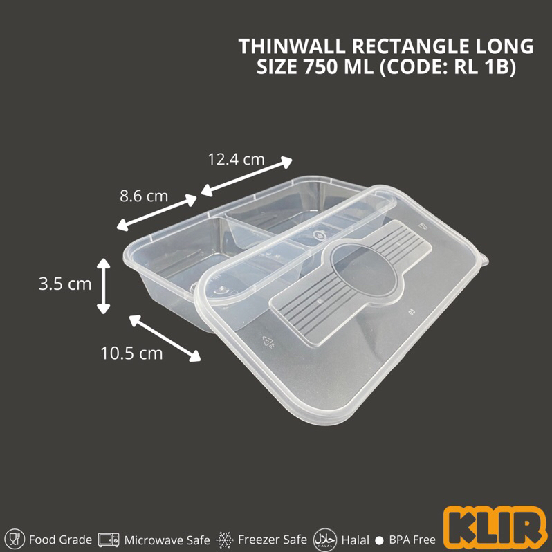 KLIR Thinwall RL 1B Rectangle Long