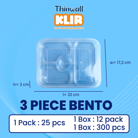 KLIR Thinwall LunchBox Sekat 3