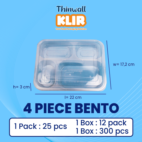 KLIR Thinwall LunchBox Sekat 4