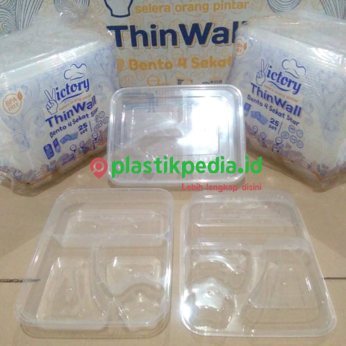 VICTORY Thinwall LunchBox Sekat 4 Star