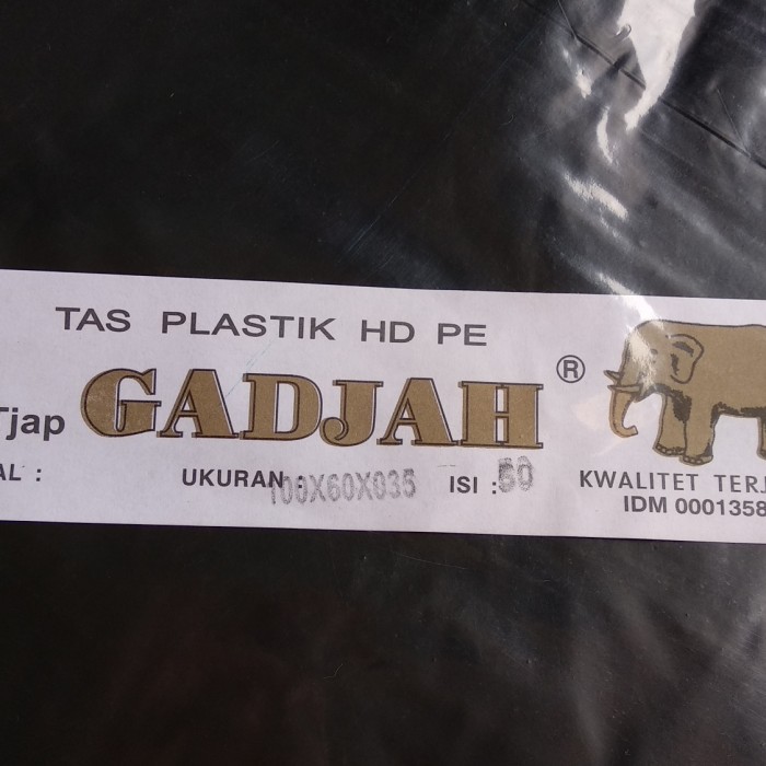 Gajah HD Sampah 0035x60x100 Hitam Pak(50)