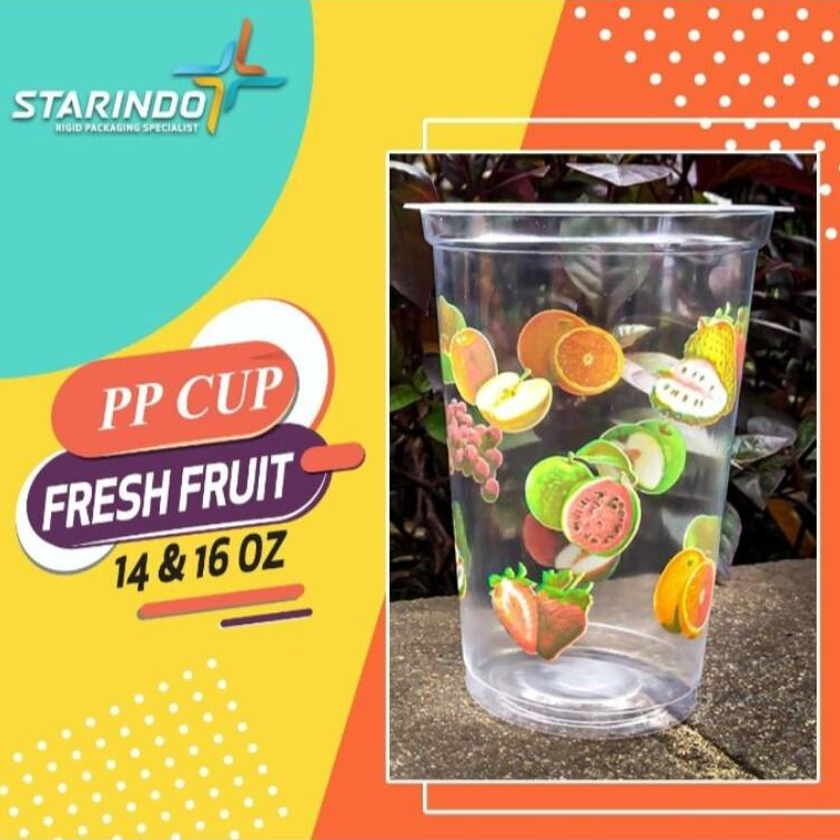 Starindo SJP PP Cup 16oz 480ml 5.5gr D94 Fruit Buah