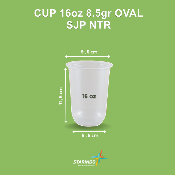 Starindo SJP PP Cup U Oval 16oz 480ml 8.5gr D94