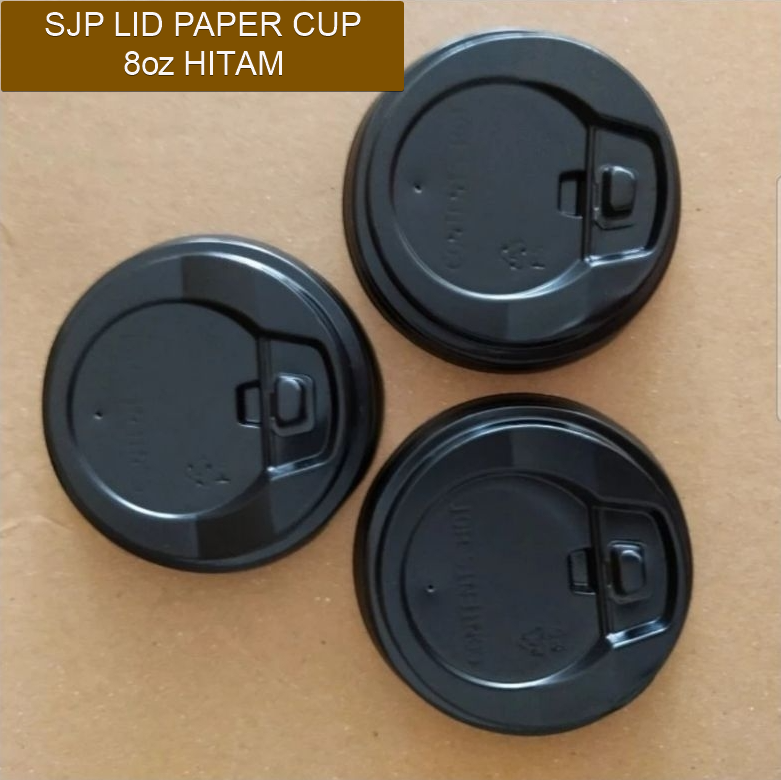 Starindo SJP Lid Paper Cup Dome 8oz 240ml D75 Hitam