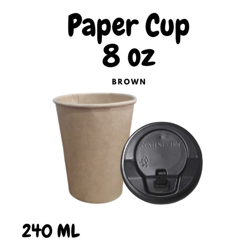 Starindo SJP Paper Cup Hot 8oz 240ml D75 Coklat