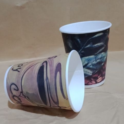 Starindo SJP Paper Cup Hot 9oz 270ml Coffee Time D77 Hitam