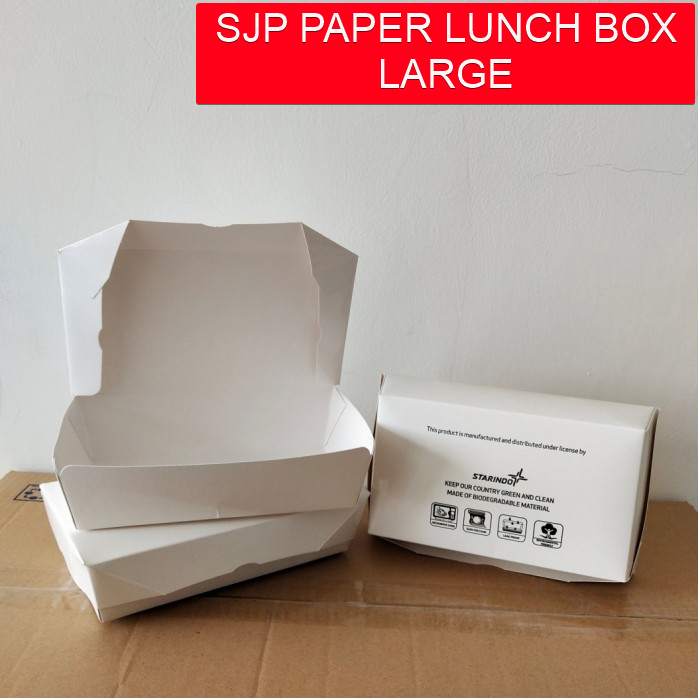 Starindo SJP Paper Lunch Box Large 180x105x50 Putih