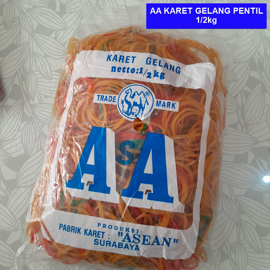 AA Karet Gelang Pentil Biru Pak(1/2kg)