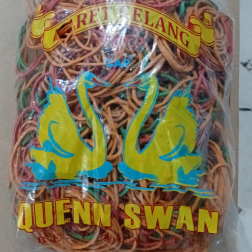 QUEEN SWAN Karet Gelang Biasa Pak(1/2kg)