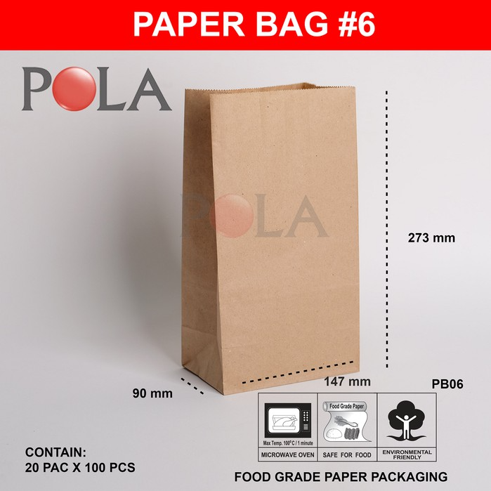 POLA Paperbag 147x273x90 BK55 Coklat