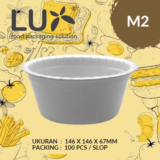 [MAR.M2] LUX Styrofoam Mangkuk M2 D146x67mm