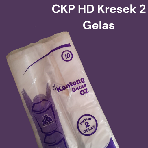 [BTR.2GU] CKP HD Kresek 2 Gelas Ungu Pak(30)