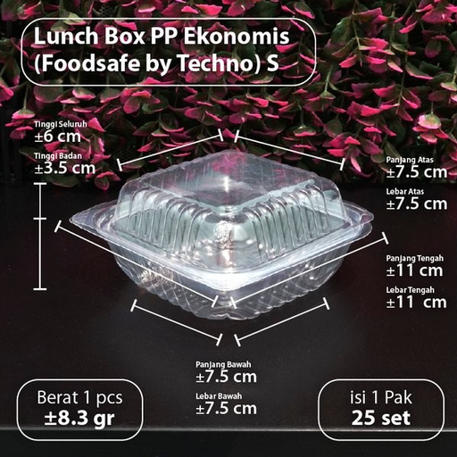 [TPP.BOXS] TECHNO Lunch Box PP Foodsave Box S