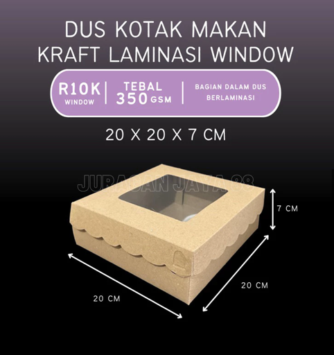 [LUD.K2020] LUD R10K 350gr 20x20x7cm Renda Window Kraft Pak (10)