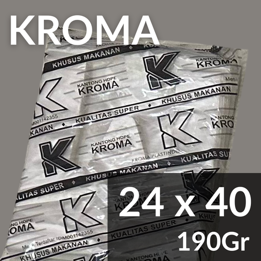 [KSP.2440NH] KROMA Kresek 02x24x40 Natural Hitam Pak(60)