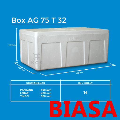 [KCS.75] KCS Styrofoam Box Es 75kg 750x420x320mm