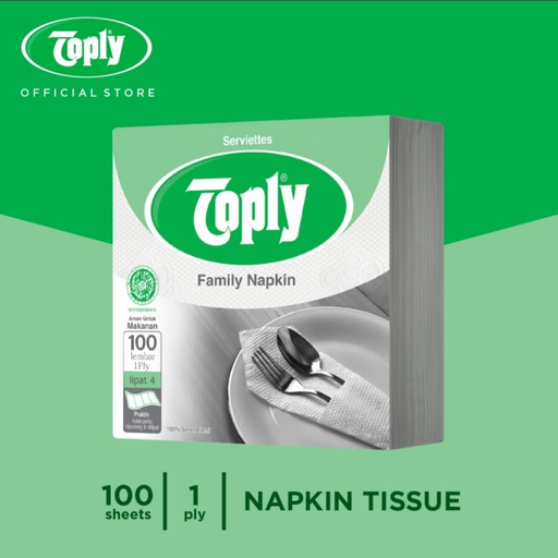 [8992759324136] TOPLY Family Napkin Tissue Makan Lipat 4 (100)