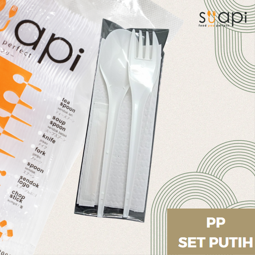 [GTP.SGPP] SUAPI PP Set Sendok Garpu Putih Tissue