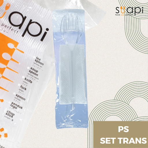 [GTP.SGST] SUAPI PS Set Sendok Garpu Transparant Tissue Pak(100)