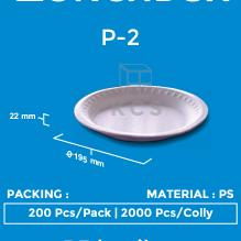 [KCS.P2] KCS Styrofoam Piring P2 D195x22mm