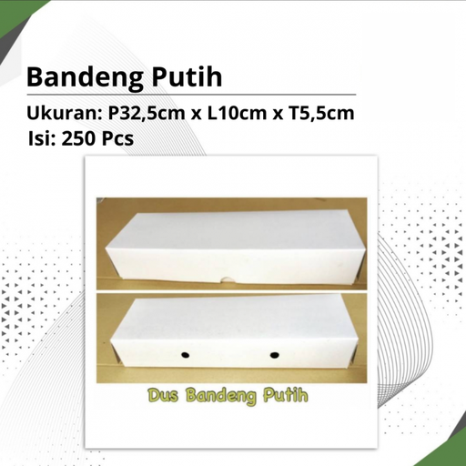 [BTG.BD] Dus Bandeng 400g 325x105x50mm Putih