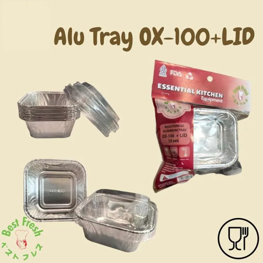 [ALT.OX100] BEST FRESH Alu Tray OX-100 Oval