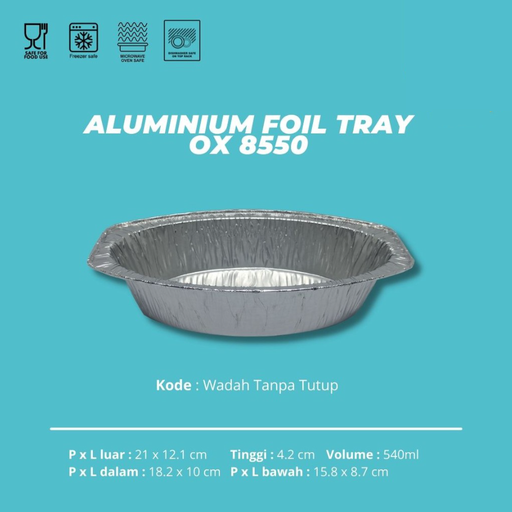 [ALT.OX8550] BEST FRESH Alu Tray OX-8550 Oval