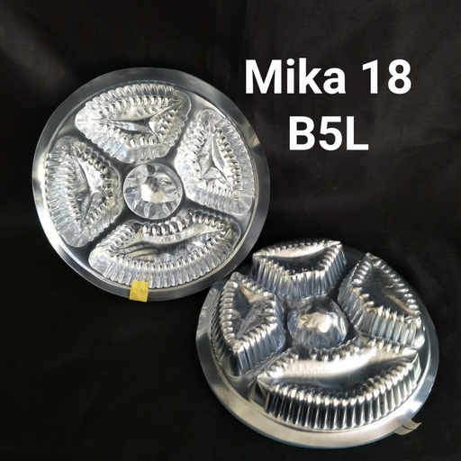 [AKK.MKP18B5] MKP 18B Tray Mika Bundar Sekat 5 uk 18x18