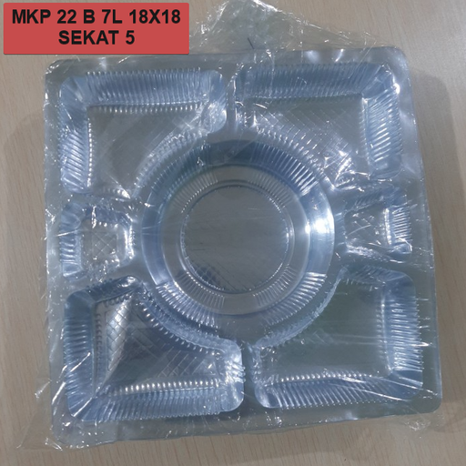 [AKK.MKP7L] MKP 22B 7L Tray Mika Bundar Sekat 7 uk 22x22