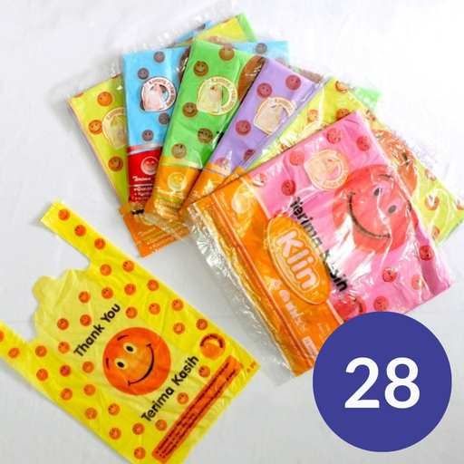 [SEK.28S] KLIN Smile Kresek 28x48cm Warna Pak(50)