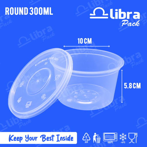 [LJP.R300] LIBRA Thinwall Round 300ml RD