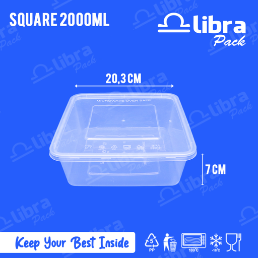 [LJP.S2000] LIBRA Thinwall Square 2000ml