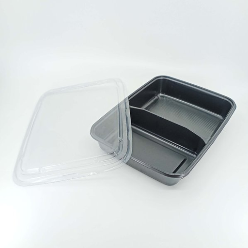 [MKJ.S2H] INTERPACK Bento Sekat 2 Hitam