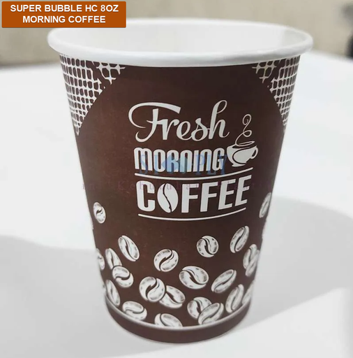 [LJP.SBCH8] SUPER BUBBLE Cup Hot 8oz 240ml Morning Coffee