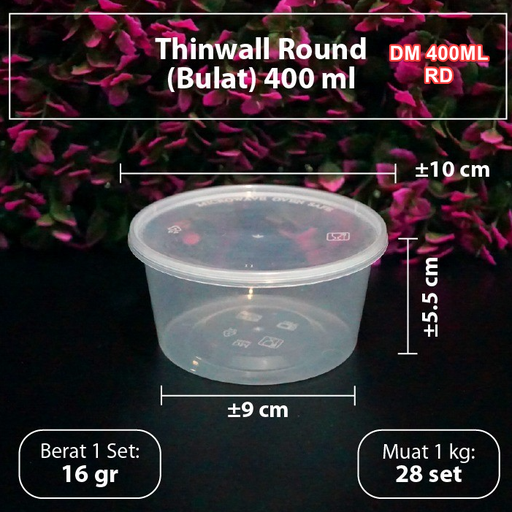 [LSD.D400RD] DM Mangkuk 400ml RD