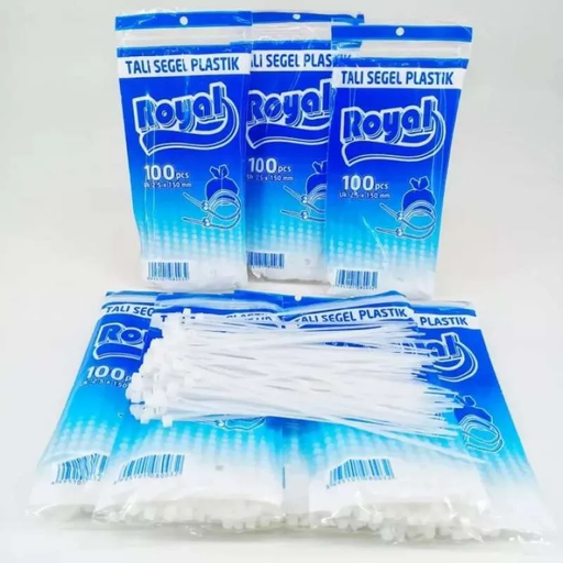 [ARY.R15M] ROYAL Tali Segel Nylon Cable Ties 2.5x150mm Putih Pak