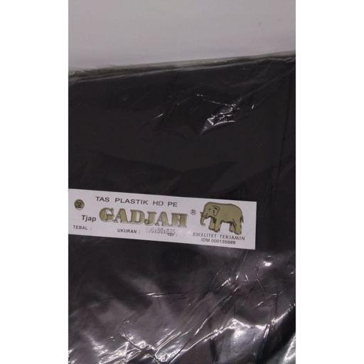 [TLC.80100H] Gajah HD Sampah 0035x80x100 Hitam Pak(50)