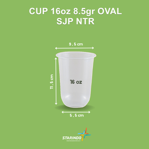 [MJP.1685U] Starindo SJP PP Cup U Oval 16oz 480ml 8.5gr D94