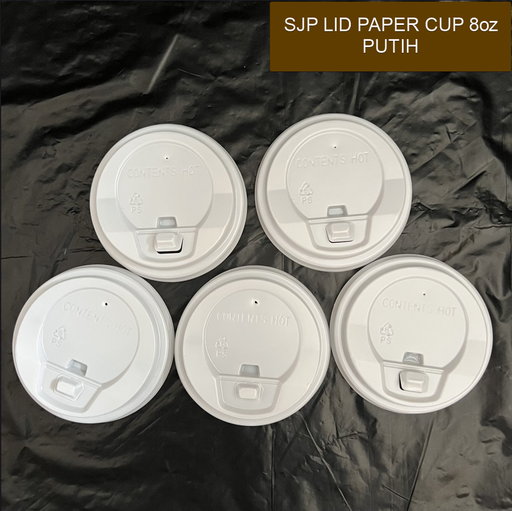 [MJP.LHCD875P] Starindo SJP Lid Paper Cup Dome 8oz 240ml D75 Putih